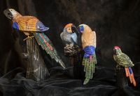 Handarbeit verschiedene Vogel-Gravuren - Peru